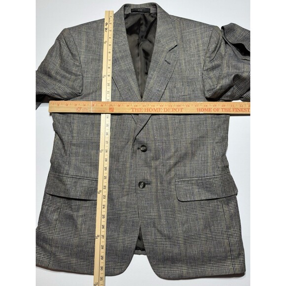 Versini 100% Silk Sports Coat Blazer Jacket – Men’s 40 Short – Glen Plaid Check - Picture 6 of 12